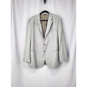 Ermenegildo Zegna Blazer Mens 46 L Gray Lined Wool Sport Coat Italy Quiet Luxury